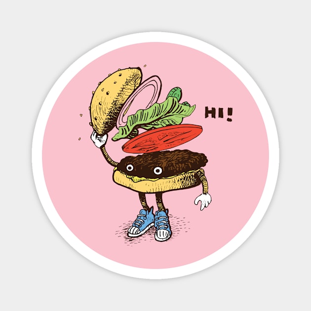 burger greeting Magnet by restaurantmar